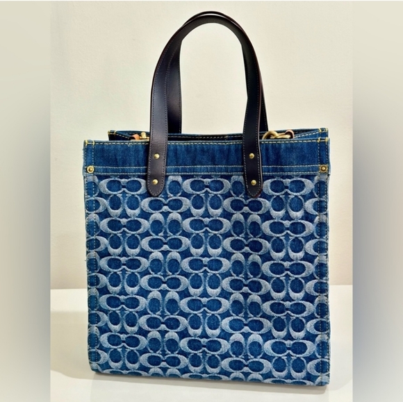 Coach Monogram Denim Tote - Picture 6 of 11